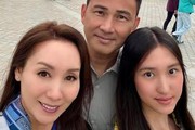郭可盈林文龙巴黎亲子游，15岁女儿大长腿抢镜，明星家庭的幸福密