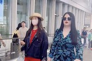 李湘这是咋了机场生图曝光胖出新高度，和王诗龄同框简直没眼看